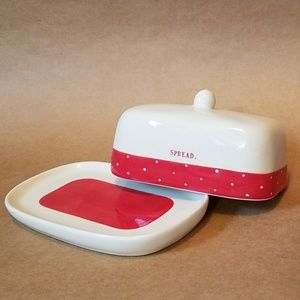 Rae Dunn artisan red SMEAR. Dish